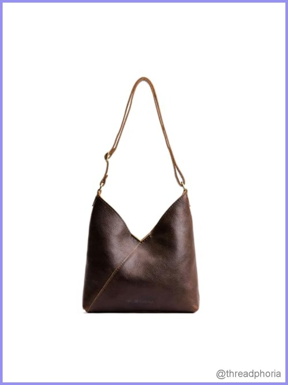 Handmade Full Grain Leather Slouchy Crossbody Shoulder Bag